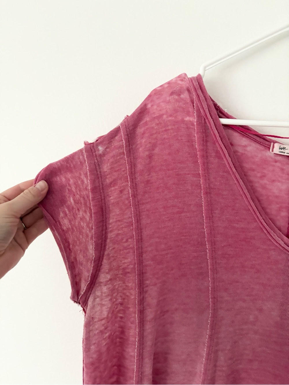 We The Free Lovebird Pink Sammie Swing Trapeze Short Sleeve Tee Size Large - Picture 5 of 9